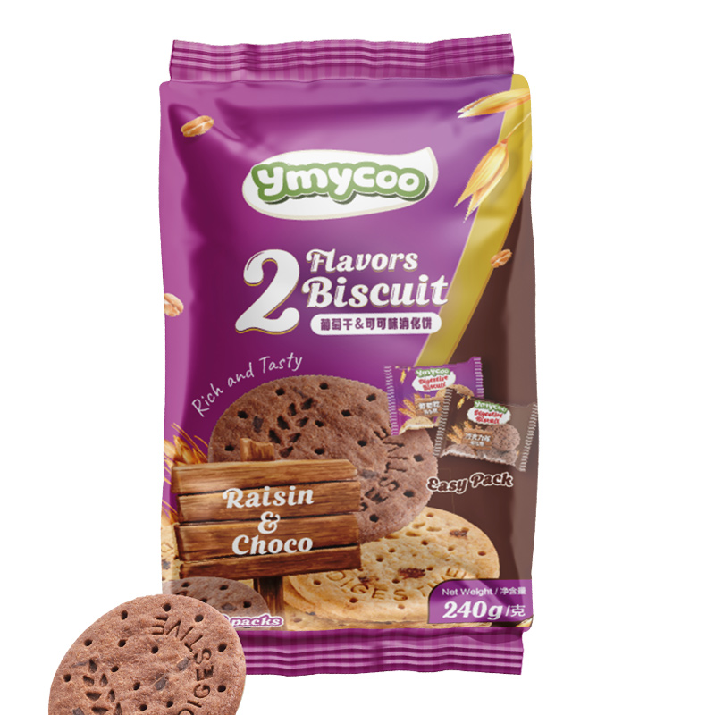 YMYCOO 马来西亚 葡萄干&可可味消化饼240g